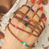 Chakra Set: Sandelholz Mala & Armband