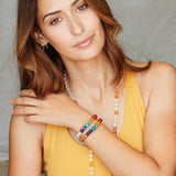 Chakra Armband „Rainbow" Sandelholz