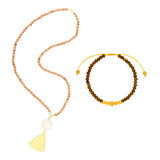 Chakra Set: Sandelholz Mala & Armband