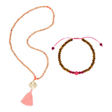 Chakra Set: Sandelholz Mala & Armband